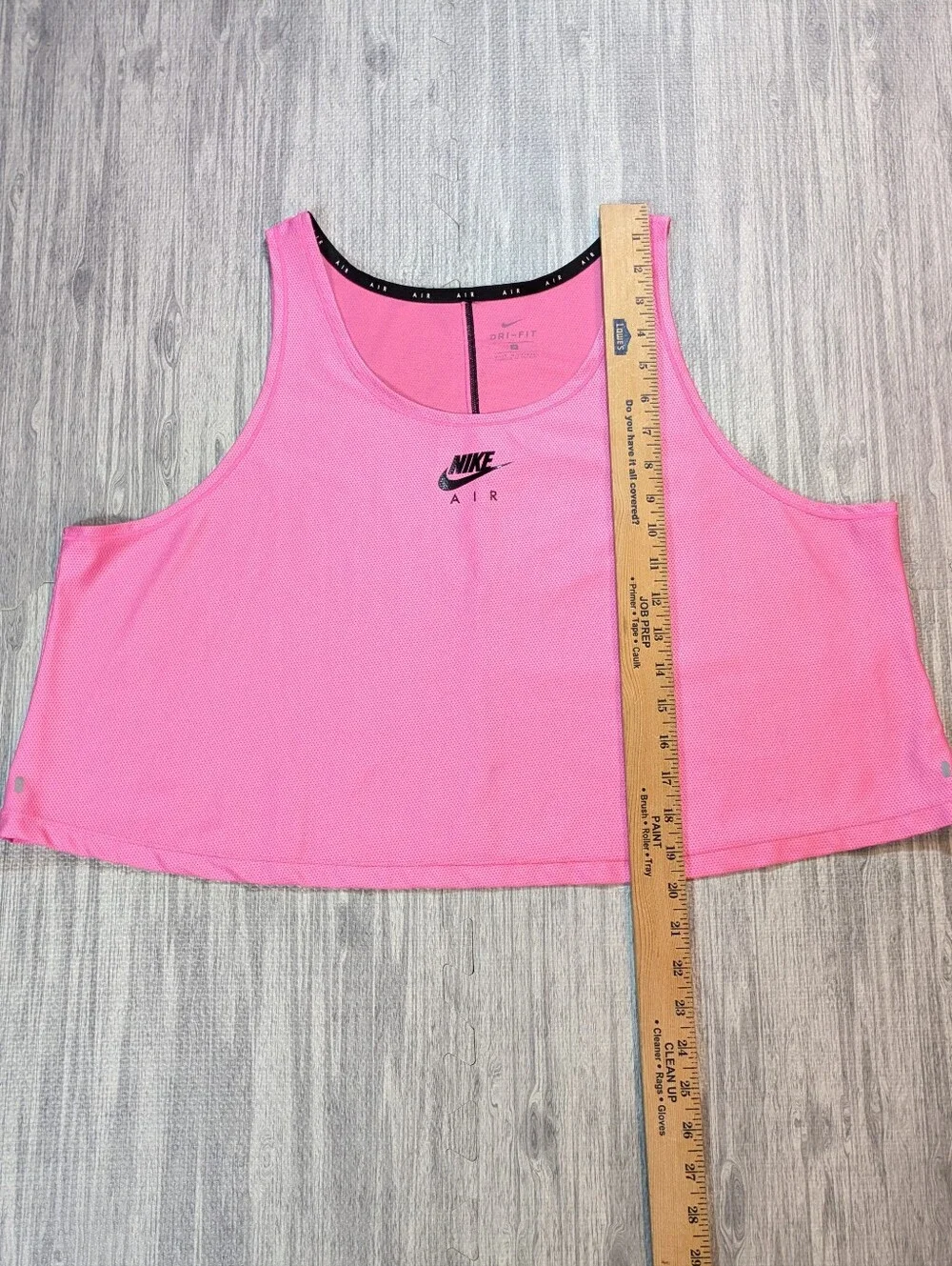 Nike Air Dri-FIT Women's Cropped Tank Top Pink Athletic Active Wear Pink Sz 1X